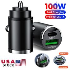 100W Fast Charging Car Phone Charger Adapter Dual USB Type C QC3.0 Car Charger picture