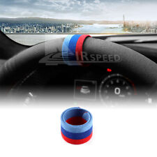 Alcantara Suede Car Steering Wheel Center Marker Tricolore Decor Trim Universal picture