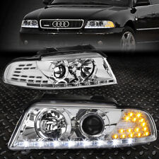 FOR 1996-2001 AUDI A4/QUATTRO CHROME HOUSING PROJECTOR HEADLIGHTS LED DRL+CORNER picture