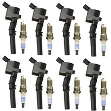 8X Ignition Coils + 8X Spark Plugs for 1998-2010 Ford F-150 Pickup 4.6L V8 DG508 picture