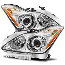 For 2008-2015 Infiniti G37/Q60 Chrome Projector Headlights LH/RH Replacement Set picture
