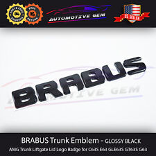 BRABUS Letter Emblem Glossy Black Rear Trunk Luggage Lid Logo Badge Decoration picture