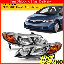 Headlights Assembly Replacement for 2006-2011 Honda Civic Sedan Left+Right Set picture