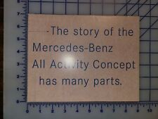 1995 1996 Mercedes Benz AAV Concept Brochure Folder picture