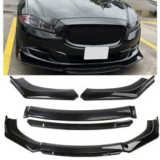 Front Bumper Lip For Jaguar XE XF XFR XFR-S XJ Spoiler Splitter Glossy Black picture