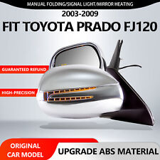 For 03-09 Toyota Prado FJ120 Side Mirrors Folding Arrow Signal Pair Silver 5 Pin picture