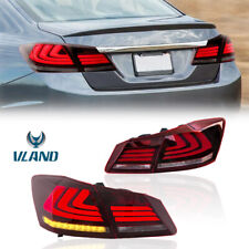 2X Brake Red Clear LED Tail Lights Fits Honda Accord 4 Door Sedan 2013-2015 picture