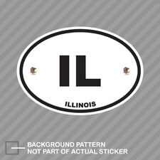 Illinois State Flag Oval Sticker Decal Vinyl IL picture