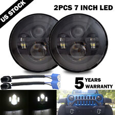 2x 7 Inch LED Headlights w/ Projector Light High Low Dual  for Jeep Wrangler JK picture