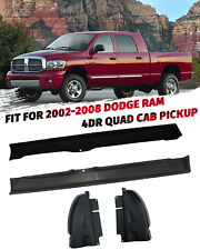 For 2002-2008 Dodge Ram 4Pcs Quad Cab Pair Rocker Panels & Cab Corners OE Style picture