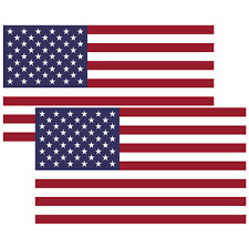 2x US American Flag Vinyl Sticker Decal For Car Truck Laptop  picture