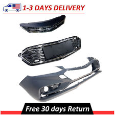 3 PCS Front Bumper Cover & Upper and Lower Grille For 2016 2017 2018 Chevy Cruze picture