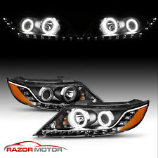 [LED Halo+LED Parking]For 2011-2013 Kia Sorento Projector Black Headlights Pair picture