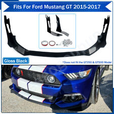 Shelby GT500 Look Front Bumper Splitter Lip Gloss Black For 2015-17 Ford Mustang picture