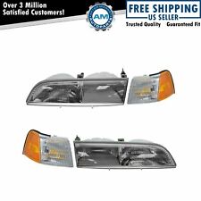 Headlights Parking Lamp Light Left Right 4 Piece Set for 89-93 Ford Thunderbird picture
