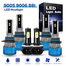 LED Headlight Fog Light Kit High Low Beam Bulbs 6000K For Chevy S10 1998-2004 picture