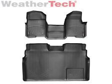 WeatherTech FloorLiner for Ford F-150 SuperCrew 2010-2014 1st OTH 2nd Row Black picture