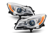 For 2014 - 2017 Buick Regal Halogen Projector Headlights Chrome Left Right Pair picture