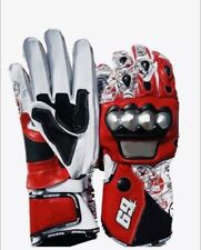 Nicky Hayden Honda Motorbike Riding Leather Motorcycle Gloves Red Green picture