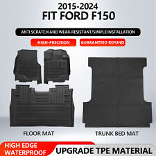 For 2015-2024 Ford F150 TPE Truck Mat Floor Mats Bed Liner Cargo Mat All Weather picture