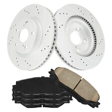 31434 Front Drilled Brake Rotors W/ Ceramic Pads For Toyota RAV4 Matrix Vibe picture