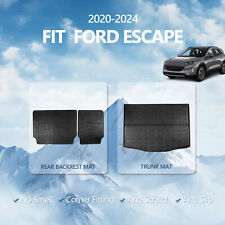 Fit 2020-2024 Ford Escape Trunk Mats Cargo Liners Backrest mat TPE All Weather picture