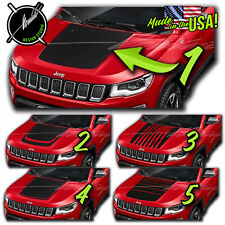 Hood Blackout Racing Stripes Vinyl Decal Graphics Fits 2014-2022 Jeep Compass picture