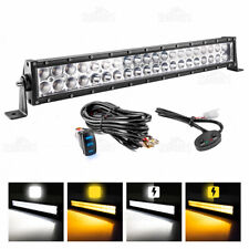 22Inch 120W LED Light Bar Combo Amber White Strobe for Jeeps Truck Car ATV SUV picture