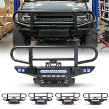 4 In 1 Front Bumper w/2*Side Wings+Bull Bar+Skid Plate For 2021-2023 Ford Bronco picture