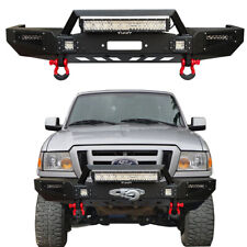 For 1998-2011 Ford Ranger Front Bumper Steel w/Winch Plate & LED Lights picture