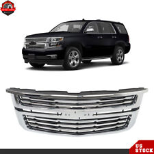 For 2015 16-2020 Chevrolet Tahoe/Suburban Front Upper Grille Grill Chrome Silver picture