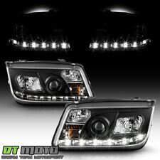 99-05 VW Jetta Mk4 Black Projector Headlights +Daytime Led Running Lights Lamps picture
