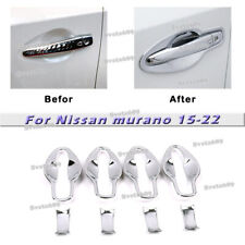 Chrome Door Handle Cover Molding Trim 8X For nissan murano 2015-2022 Sliver 8pcs picture