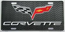Chevrolet Corvette Racing Flags  Embossed Metal License Plate  picture