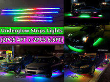 JHB APP Remote CHASING Flow LED Strips Lights 2PCS 4FT+2PCS 6.5FT Underglow KIT picture