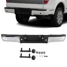 Rear Steel Bumper Assembly Sensor Holes Steel Chrome US For 2009-2014 Ford F150 picture