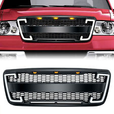 AMERICAN MODIFIED Raptor Style Mesh Grille w/Turn Lights for 2004-2008 Ford F150 picture