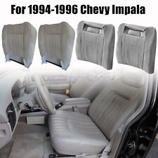 For 1994 1995 1996 Chevy Impala Front Replacement Leather Seat Cover Medium Gray picture