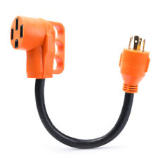 18inch RV Generator Power Adapter 30AMP Male 4-Prong Plug to 50 AMP Female picture