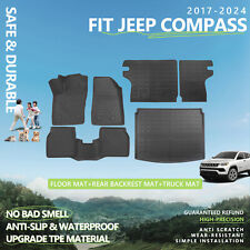 For 2017-2024 Jeep Compass Floor Mats Backrest Mats Trunk Mats Cargo Liners picture
