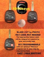 (BLADE CUT by PHOTO) 2 FOB REMOTE KEYS w/4D CHIP  DIY POSSIBLE for LEXUS picture