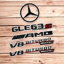 GLE63S SUV AMG V8 BITURBO Star Emblem Black Badge Combo Set Mercedes W166 picture