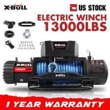 X-BULL 13000 lbs 12V Electric Winch Synthetic Rope Towing Trailer Truck 4WD picture