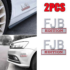 2x FJB Edition Letter Emblem Sticker Bumper Badge Silver&Red Fits For Truck SUV picture