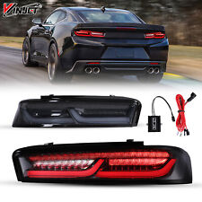 Piar LED Tail Lights For 2016-2018 Chevrolet Camaro w/Sequential Signal Lamps  picture