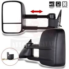 Pair Set Black Side Towing Mirrors For Chevy GMC C1500 C2500 C3500 Truck picture