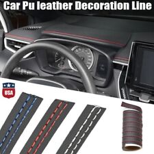 2M PU Leather Car Dashboard Decor Line Strip Sticker Moulding Trim Accessories picture