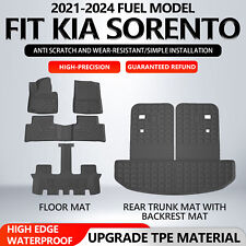 For 2021-2024 KIA Sorento Floor Mats Cargo Liner with Backrest Mats Trunk Mat picture