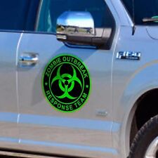Green Zombie Outbreak Response Team Sticker Biohazard Dead Gun Decal picture