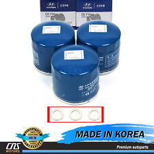 GENUINE OEM Engine Oil Filters & Washers 3PACK for Hyundai Kia 2630035505⭐⭐⭐⭐⭐ picture